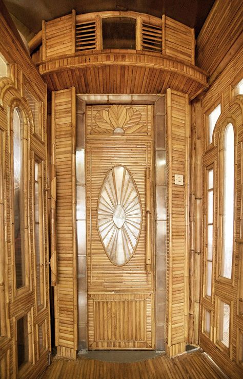 Bamboo Villa, Philippine House, Bamboo Interior, Raw Architecture, Bamboo Door, Architecture Workshop, Bamboo Roof, Bamboo House Design, Bamboo Panels