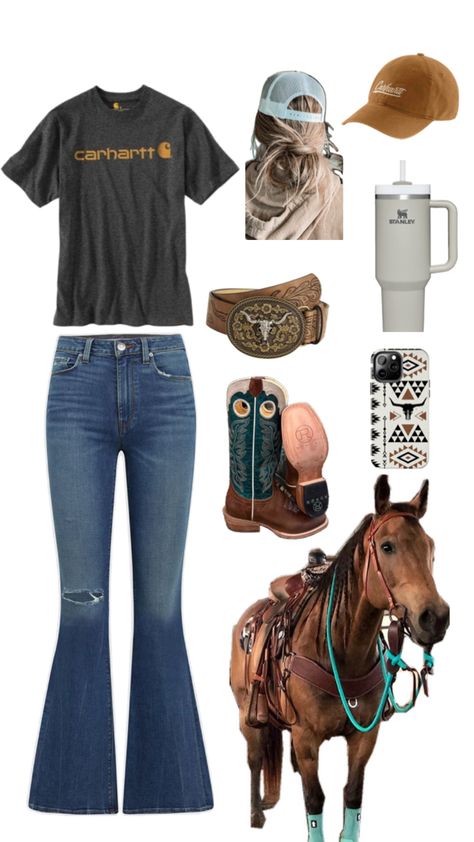 Ranch Clothes, Cheer Drills, Punchy Western Outfits, Country Summer Outfits, Country Western Outfits, Baby Clothes Country, Country Fits, Country Outfit, Casual Country Outfits