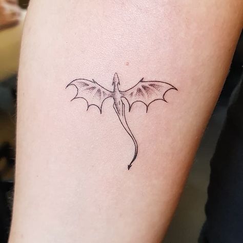 Dragon Tattoo Simple, Elegant Dragon, Miniature Tattoos, Dragon Thigh Tattoo, Dragons Tattoo, Small Dragon Tattoos, Small Dragon, Bookish Tattoos, Our Mindful Life