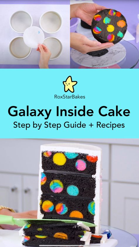 Edible Planets Solar System, Galaxy Cake Recipe, Galaxy Pour Cake, Space Cake With Planets, Galaxy Cake With Planets, Space Galaxy Cake, Cake Pop Planets, Solar System Cake Ideas, Galaxy Cake Tutorial