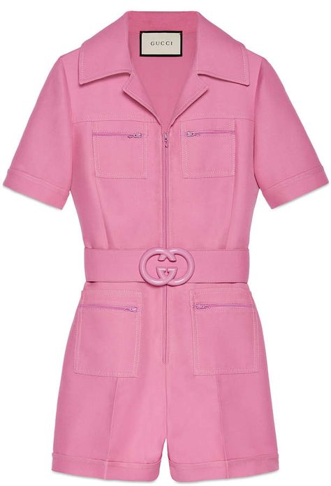 Wool silk short belted jumpsuit Gucci Jumpsuit, Summer Jumpsuits, Gucci Dresses, Combi Short, Belted Jumpsuit, Silk Jumpsuit, Belt Jumpsuit, Pink Jumpsuit, New Dresses