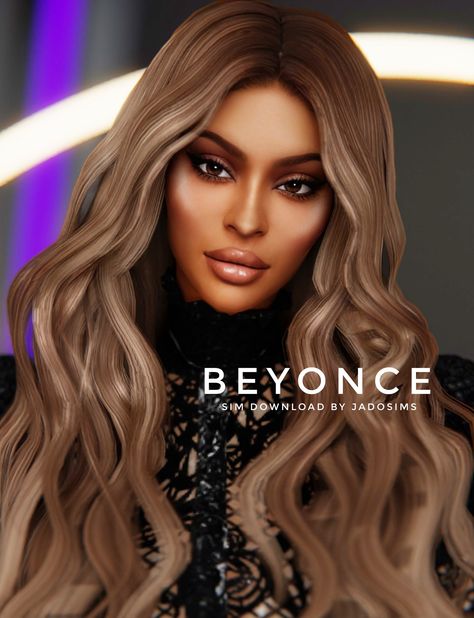 Beyonce Skin, 4 Beyonce, Beyonce Hair, Beyonce Outfits, Sims 4 Cc Skin, Tumblr Sims 4, Sims Four, Sims Hair, Coachella Outfit