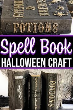 Book Page Halloween Decor, Diy Witch Accessories, Diy Spell Book Cover, Spooky Crafts For Adults, Adult Halloween Crafts, Spell Book Cover, Diy Spell Book, Potion Book, Spooky Printables