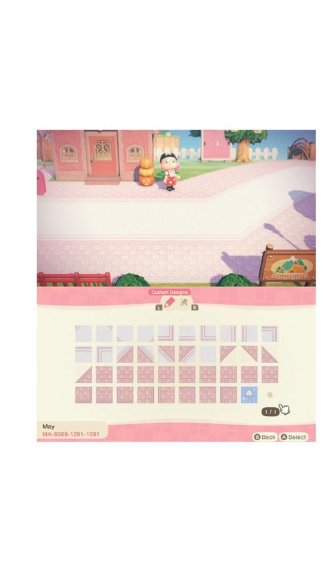 animal crossing new horizons path design code Path Design, Pink Pearl, Animal Crossing, Custom Design, Coding, Road, Pink, Animals, Design