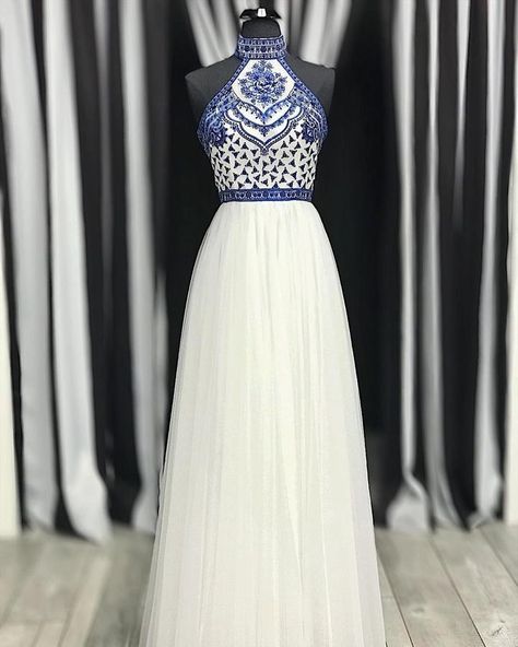 Prom Dresses Long Cheap, Halter Prom Dresses Long, Tulle Prom Dress Long, White Prom, Halter Prom Dresses, Formal Ball Gown, Floor Length Prom Dresses, Cheap Evening Dresses, Graduation Dresses