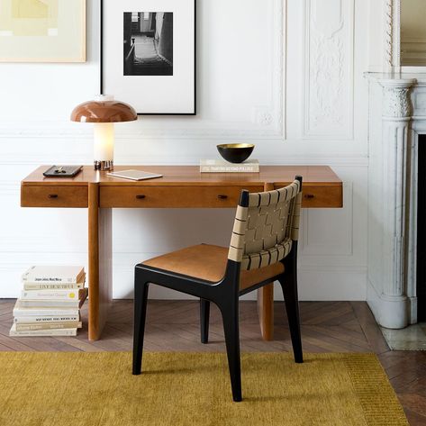 Otto Desk (60") West Elm Desk, Apartment Desk, Modern Contemporary Office, Contemporary Office Furniture, Modern Home Office Furniture, Simple Desk, Contemporary Office, Desk And Chair Set, Mid Century Dining