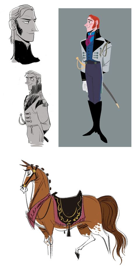 Bill Schwab, Hans Frozen, Disney Horses, Frozen Characters, Character Model Sheet, Character Design Sketches, Disney Concept Art, Frozen Disney, Character Design Animation