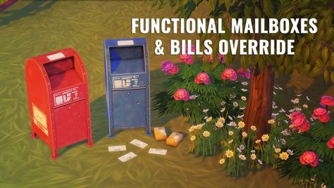 Mod The Sims: Functional Mailboxes and bills override by flamedeyes • Sims 4 Downloads Sims 4 Functional, Los Sims 4 Mods, So Random, Cc Sims4, Sims 4 Studio, Sims 4 Clutter, Sims 4 Mm Cc, Play Sims, Fire Burning