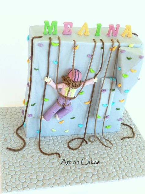 Belle Birthday Cake, Rock Climbing Cake, Cake 2022, Climbing Party, Rock Climbing Party, Fondant Girl, Lol Doll Cake, Belle Birthday, Wall Climbing