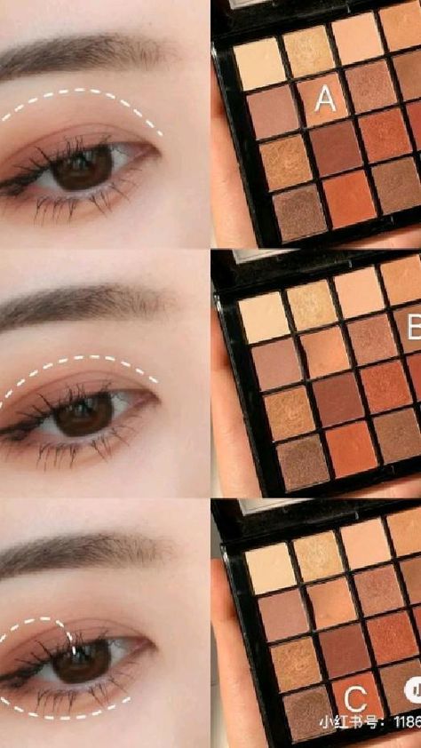 Membentuk Alis, Contouring Makeup, Mekap Mata, Doll Eye Makeup, Korean Eye Makeup, Makeup Tutorial Eyeliner, Ulzzang Makeup, Makeup Help, Makeup Tutorial Eyeshadow