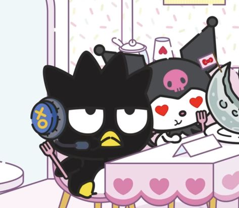 Maru And Kuromi, Kuromi Badtz Maru, Rapunzel And Eugene, Badtz Maru, Sanrio Wallpaper, Hello Kitty My Melody, Hello Kitty Pictures, Hello Kitty Plush, Pinturas Disney