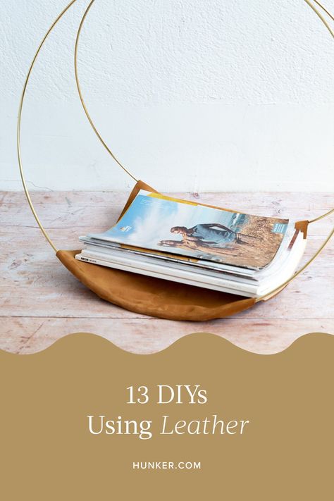 Leather Picture Frame Diy, Leather Wall Decor, Leather Decor Diy, Leather Craft Ideas, Leather Wall Art, Leather Artwork, Plant Holder Diy, Leather Home Decor, Leather Picture Frames