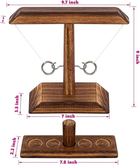 Hook And Ring Game, Ikea Instructions, Soggy Dollar Bar, Ring Toss Game, Wooden Cup, Ring Game, Silly Games, Wooden Posts, Ring Toss