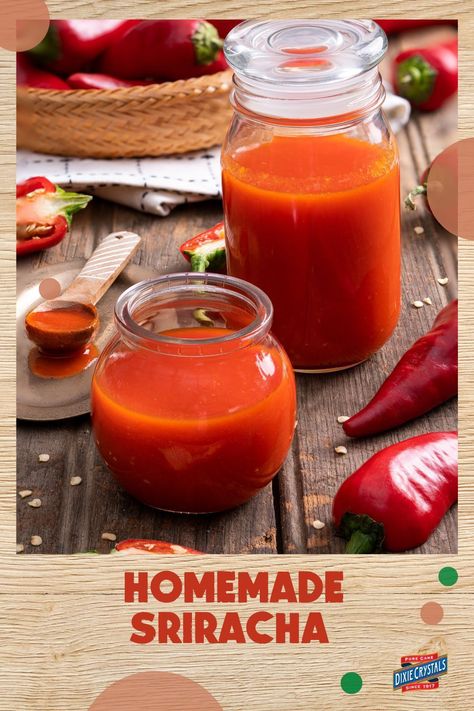 Homemade Sriracha, Siracha Sauce, Homemade Condiments, Gravy Sauce, Sriracha Sauce, Delicious Dinner Recipes, Best Appetizers, Dressing Recipe, Sriracha