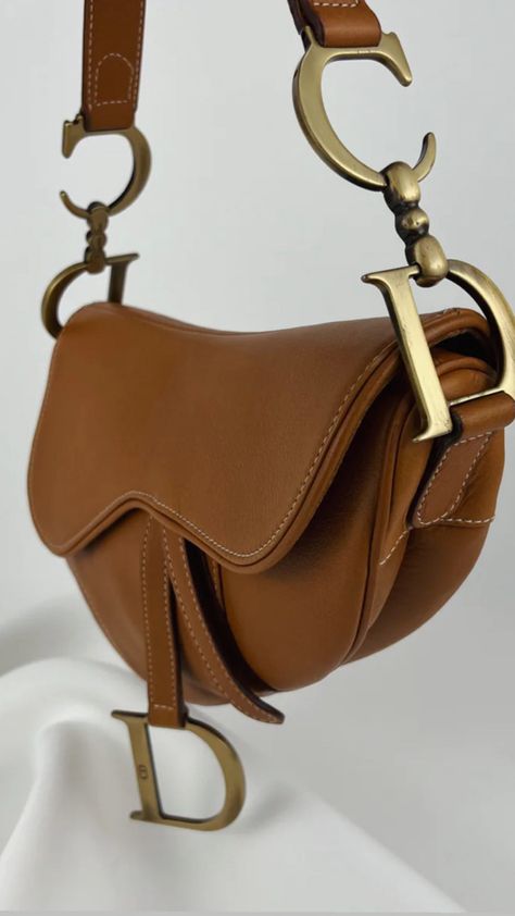 Brown Saddle Bag Dior, Brown Dior Bag, Handbag Essentials, Dior Saddle, Bag Obsession, Style Goals, Future Outfit, Saddle Brown, Brown Shoulder Bag