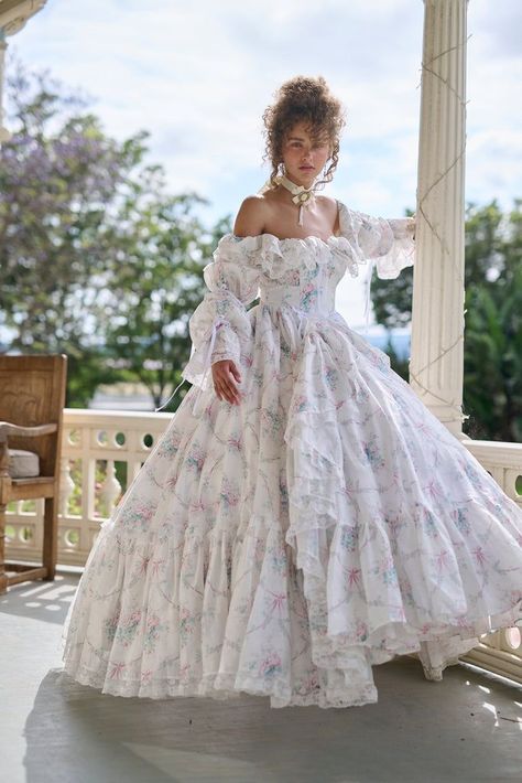 Cascading Layers, Stop And Smell The Roses, Smell The Roses, Pretty Princess, Girly Dresses, Floor Length Gown, Historical Dresses, Waltz, Fancy Dresses