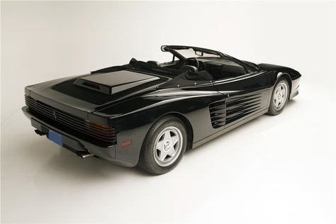 1986 Ferrari Testarossa Spyder Ferrari Testarossa Black, Black Convertible, Ferrari Testarossa, Ferrari Cars, Barrett Jackson, Ferrari Car, Car Gifts, Car Auctions, Motorcycle Bike