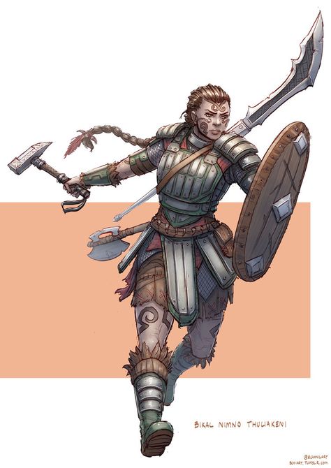 Female Goliath Fighter, Goliath Fighter, Woman In Armor, Fantasy Images, Fantasy Armor, Fantasy Warrior, Fantasy Rpg, Fantasy Inspiration, Medieval Fantasy