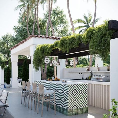 GC Studio on Instagram: "We make nature feel in sync with the villa as a whole. We create intimate and charming exteriors, where owners can pleasantly sunbathe in absolute privacy and surrounded by scenic beauty. #render #luxuryproperties #architecture #interiordesign #luxuryvillas" Barbacoa Jardin, Outdoor Pavillion, Outdoor Living Design, Casa Exterior, Backyard Inspo, Patio Decorating Ideas, Outdoor Decor Backyard, In Sync, Backyard Makeover