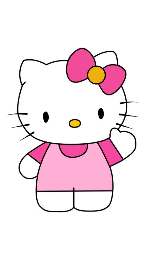 Look how this Sanrio cutie welcomes you to our fanart Sanrio Hello Kitty Greets Sticker! Have you been questioning why people greet each other? They do it to acknowledge each other's presence and... Cute Stickers Hello Kitty, Cute Hello Kitty Pictures, Cute Hello Kitty Stickers, Sanrio Stickers Printable, Hello Kitty Stickers, Cute Small Drawings, Hello Kitty Imagenes, Show Respect, Hello Kitty Printables