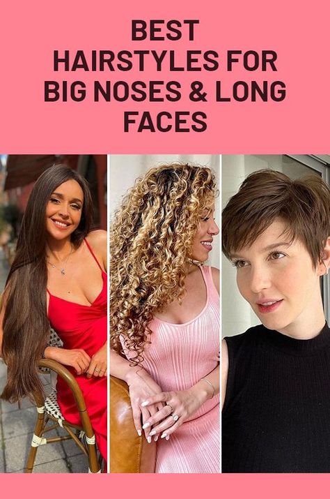 Hairstyles For Big Noses, Easy Trendy Hairstyles, Women Haircuts Long, Older Women's Hairstyles, Long Face Haircuts, Cool Hairstyles For Girls, Hairstyles With Glasses, Long Face Hairstyles, Women's Hairstyles