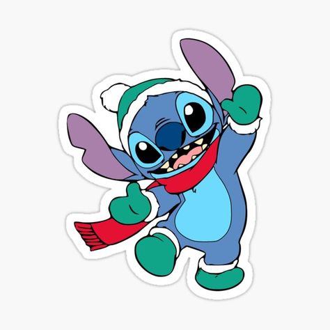 Cute Stitch, Stitch Christmas, Aesthetic Pastel Wallpaper, Pastel Wallpaper, Christmas Stickers, Winter Clothes, In The Winter, Glossier Stickers, Pastel Aesthetic