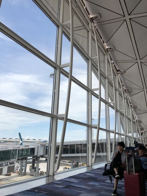 Airport Window, Hongkong Airport, Airport Gate, Ig Story, Hong Kong, Gate, Louvre, Building, Travel