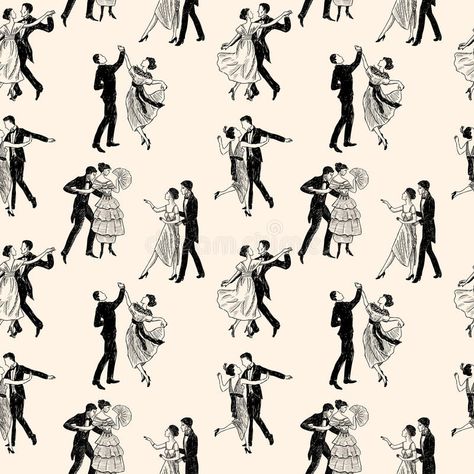 Pattern of the vintage dancing couples. Vector drawing of the dancing vintage pa #Sponsored , #PAID, #AFFILIATE, #vintage, #drawing, #pa, #dancing Dancing Couple Drawing, Art Deco Sketch, Couple Dancing Drawing, Dancing Partners, Dancing Sketch, Dancing Illustration, Dancing Drawing, Vintage Dancing, Dancing Art