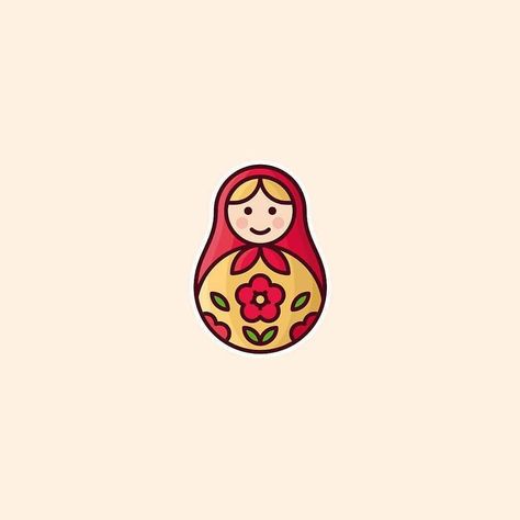 Russian nesting doll logo idea design made by @rodchenkod  #logoplace #logo #place #love #design #graphic  #designer #pixel #creative #icon #graphicdesign #creativity #flatdesign #adobe #illustrator #photoshop #branding #follow #photooftheday #picoftheday #russia #nesting #doll by logoplace Babushka Tattoo, Matryoshka Tattoo, Russian Doll Tattoo, Nesting Doll Tattoo, Matryoshka Doll Art, Doll Tattoo, Stacking Dolls, Signature Logo Design, Babushka Dolls