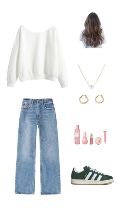 Sweatshirt - Target, jeans - H&M H And M Outfits, H&m Outfits, Mom Jeans Aesthetic, Maddy Outfits, Christian Modest Outfits, Cutesy Outfits, Target Outfits, Cutesy Outfit, Cute Middle School Outfits