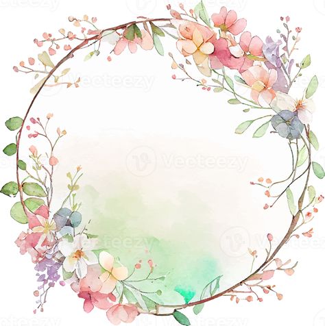 Cute watercolor frame with spring flowers Black Lotus Tattoo, Spring Border, Spring Flowers Background, Watercolor Frame, Flower Frame Png, Black Lotus, Cute Watercolor, Lotus Tattoo, Art Aquarelle