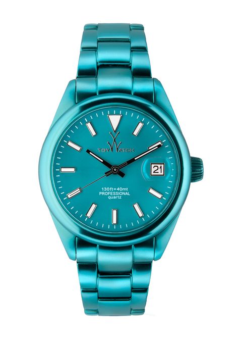 TOYWATCH  Ladies Metallic Girlfriend Watch Turquoise Shoes, Toy Watch, Shades Of Teal, Shades Of Turquoise, Aqua Turquoise, Stylish Watches, Tiffany Blue, Turquoise Color, Watch Collection