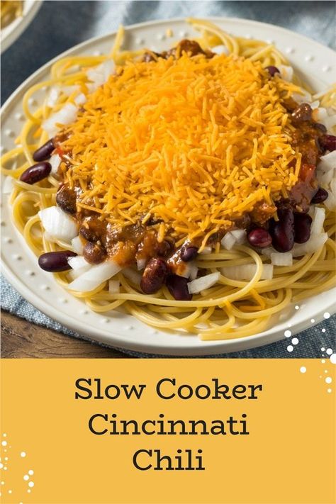 Slow Cooker Cincinnati Chili Recipe - Magic Skillet Cincinatti Chili, Instantpot Chili, Beef With Vegetables, Cincinnati Chili Recipe, Pressure Cooker Chili, Cincinnati Style Chili, Easy Chili Recipe Crockpot, Chili Dinner, Cincinnati Chili