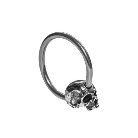 Skull Earring, Captive Bead Ring, Sterling Silver Skull Rings, Silver Skull Ring, Earring Hoop, Small Skull, Skull Jewelry, Beaded Skull, Skull Earrings