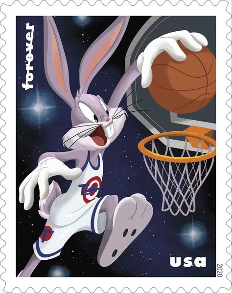 Bugs Bunny Drawing, Bugs And Lola, Basketball Artwork, Looney Tunes Space Jam, Box Bunny, Looney Tunes Wallpaper, Basketball Canvas, Bunny Wallpaper, Biker Art