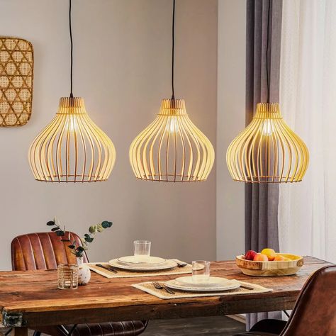 Hanging Lamps Living Room, Wood Pendant Lamps, Hanging Lights Kitchen, Lamp Kitchen, Dining Room Ceiling, Wooden Light, Built In Furniture, Contemporary Floor Lamps, Wooden Lamp