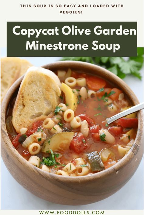 Copycat Olive Garden Minestrone Soup, Copycat Olive Garden Minestrone, Olive Garden Minestrone, Olive Garden Minestrone Soup, Italian Soup Recipes, Copycat Olive Garden, Homemade Soups, Homemade Soup Recipe, Italian Soup