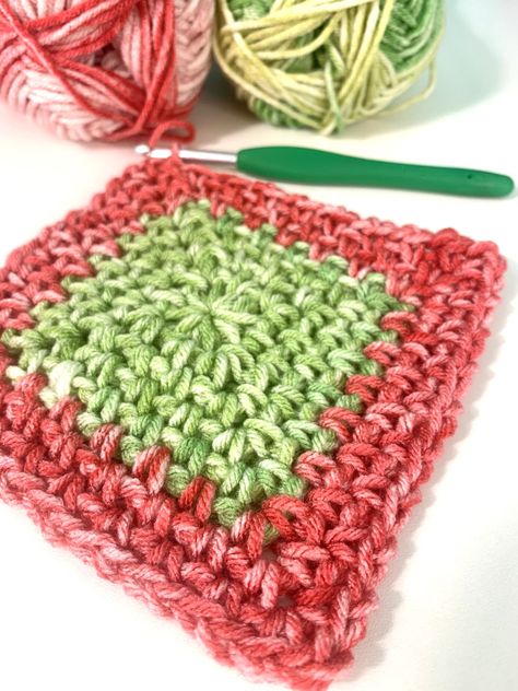 Easy Granny Squares For Beginners, Crochet Square Blanket Patterns, No Gap Granny Square, Rectangular Granny Square, Crochet Moss Stitch, Crochet Moss, Crochet Granny Square Pattern, Catalog Ideas, Yarn Project