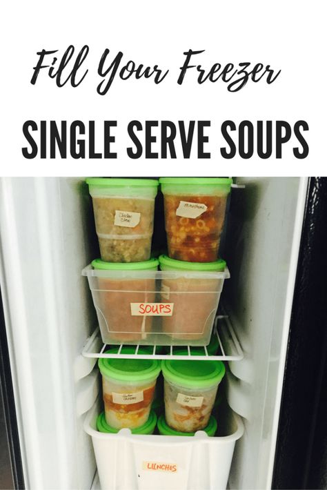 Individual Freezer Meals, Freezer Soups, Fill Your Freezer, Single Serve Meals, Bulk Cooking, Freezer Dinners, Freezer Recipes, Budget Freezer Meals, Freezer Friendly Meals