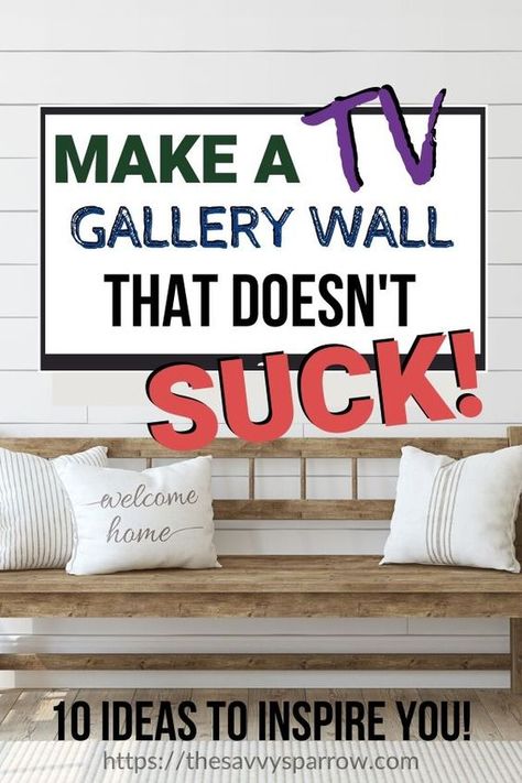 Living Room Wall Shelves Around Tv, What To Hang Next To Tv, Decorations Around Mounted Tv, What To Put On Tv Wall, Large Wall Above Tv Decor, Art Around Tv On Wall Mounted, Wall Hanging Tv Ideas, Tvs On Walls Ideas, Wall Decal Behind Tv