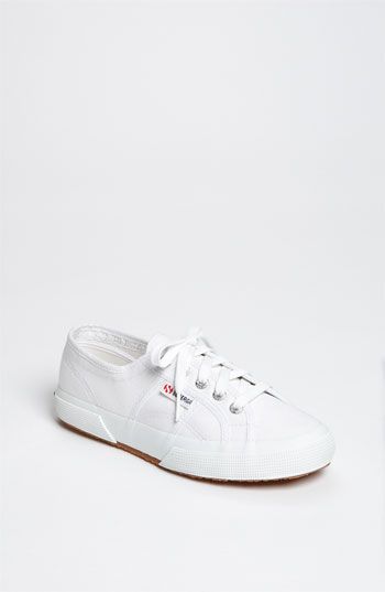 Superga 'Cotu' Sneaker @ Nordstrom.  These are my all time favorite sneakers...I just can't pull off Converse, even though I have small feet.  Love the look and comfort of Superga's though! Superga White Sneakers, Superga Cotu, Edgy Shoes, High Heels Classy, Superga Shoes, Best Sneakers, Superga Sneaker, White Sneakers, Womens High Heels