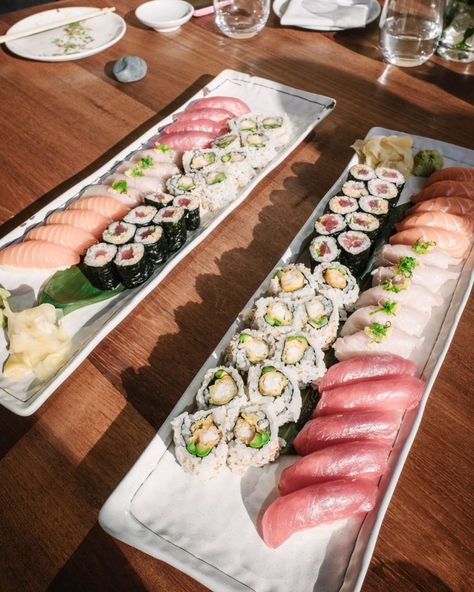 Food Recipes Aesthetic, Malibu Food, Chinese Sushi, Aesthetic Food Healthy, Recipes Aesthetic, 6 Meals A Day, Sushi Board, Sushi Aesthetic, Nobu Malibu