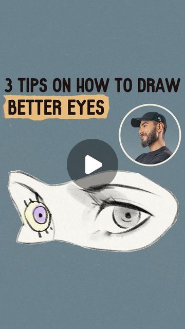 405K views · 76K likes | Lucas Peinador on Instagram: "One of the things so many artists struggle with is drawing eyes... or maybe better said: drawing the second eye 😅👁️ So I created THIS tutorial on 3 tips for HOW TO DRAW EYES 👀👁️  Tip no.1 👉 eyelids wrap around the sphere Tip no.2 👉 eyes aren't stickers Tip no.3 👉eyelids have volume Hope you like it  #eye #eyes #art #arttips #arttip #artwork #artedigital #digitalart #facedrawing #drawingfaces #howtodraw #digitalpainting #photoshop #procreate #howtodrawanime #anime #howtodraweyes #character #characterdesign #portrait #portraitart #learning #artistsoninstagram" Eye Drawing Different Angles, Eye Placement Drawing, How To Draw Eyes, Eyes Art, Draw Eyes, Drawing Eyes, Closed Eyes, Eye Drawing, Art Tips