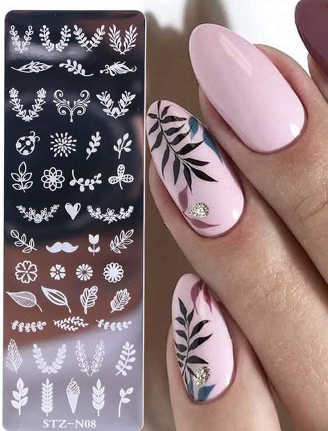 Steel Nail Art, Nail Art Stamping, Nail Art Stamping Plates, Design Nail, Art Template, Design Image, Stamping Plates, Foot Care, Nail Stamping