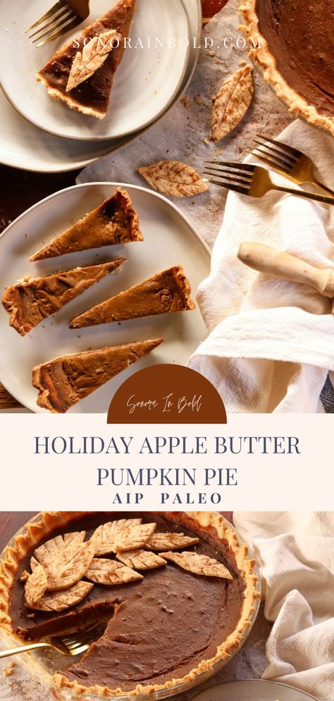 Aip Pie, Aip Thanksgiving Desserts, Fall Paleo Recipes, Aip Thanksgiving, Paleo Deserts, Aip Apple Pie, Paleo Apple Pie Filling, Aip Apple Butter, Aip Pumpkin Cheesecake