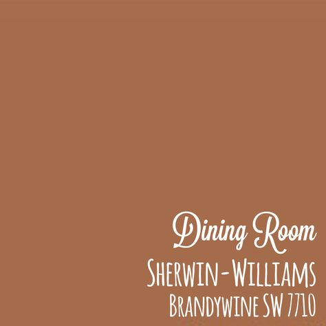 Brandywine Sherwin Williams, Sw Brandywine Paint, Hushed Auburn Sherwin Williams Room, Sherwin Williams Fine Wine, Sherwin Williams Brandywine Paint, Suitable Brown Sherwin Williams, Sherwin Williams Subdued Sienna, Dining Room Accent Wall, Earth Tone Color Palette