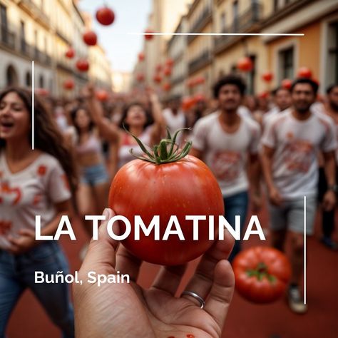 🌍 Ready to discover some of the world’s wackiest festivals? From food fights to Viking parades, these one-of-a-kind celebrations will have you craving adventure (and maybe a shower)!

📍Buñol, Spain 📅 Last Wednesday of August 

Ever wanted to join the world’s biggest food fight? At La Tomatina, 20,000 people hurl 100 tons of tomatoes in an hour of pure, messy chaos. Get ready to look like a giant pizza! 🍅 Tomatina Festival, La Tomatina, Giant Pizza, Big Meals, Tomatoes, Spain, Pizza, Festival, Shower