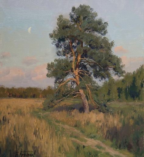 Woods Oil Painting, Tree Line Painting, Painting Ideas Landscape, Tree Landscape Painting, Oil Painting Trees, Landscape Oil Paintings, Beautiful Oil Paintings, Still Lifes, Landscape Art Painting