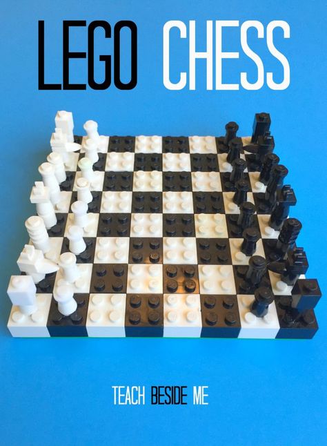 Lego Chess Set, Lego Chess, Instructions Lego, Lego Challenge, Diy Lego, Lego Diy, Lego Activities, Lego Lovers, Lego Games