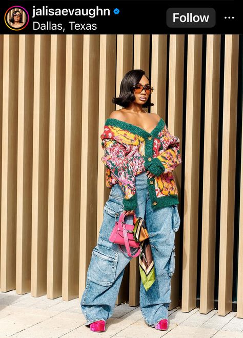 Colorful Birthday Outfit Ideas, Eccentric Outfits Black Women, Summer Layers Outfit, Atlanta Outfits, Rainbow Closet, Sister Outfits, Streetwear Fashion Women, Passover, Cute Simple Outfits